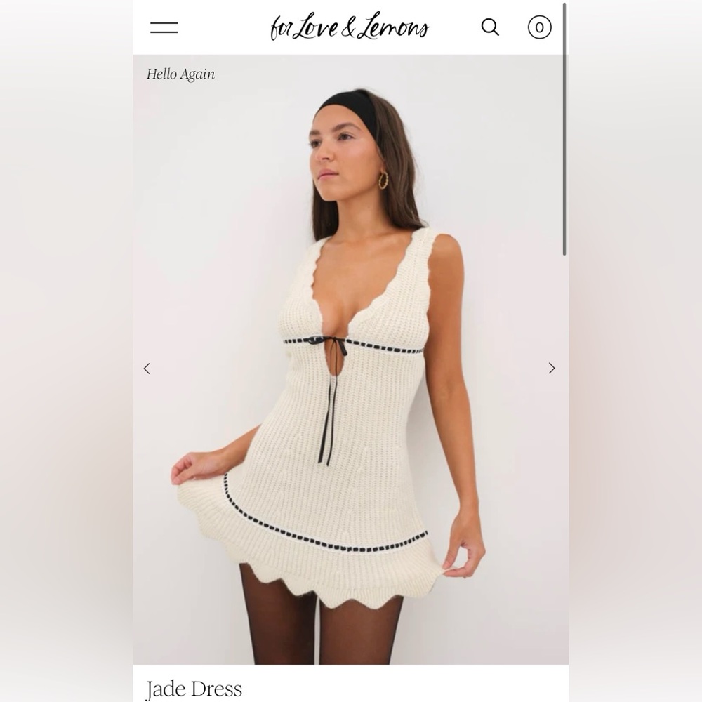 NWT For Love & Lemons Jade Dress